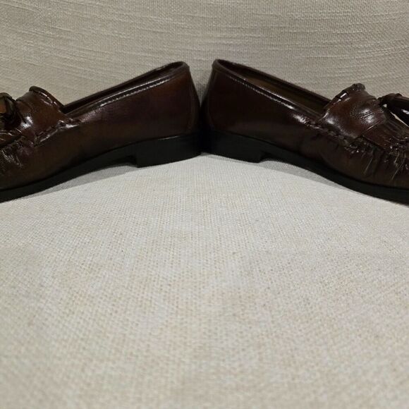 NUNN BUSH Mens Loafers Dress Tassel Brown Flex Leather Sz 9M Preppy Academia - Picture 5 of 10